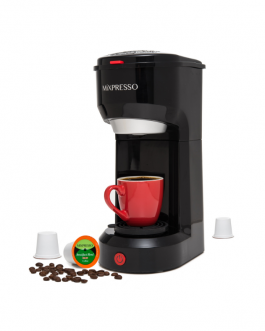 Single Serve One Cup Coffee Maker K-Cup Pods & Ground Coffee