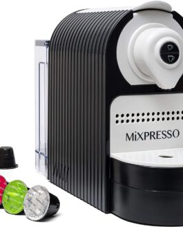 Mixpresso Espresso Machine for Nespresso Compatible Capsule, Single Serve Coffee Maker Programmable Buttons for Espresso Pods, Premium Italian 19 Bar High Pressure Pump 27oz 1400W (Black)